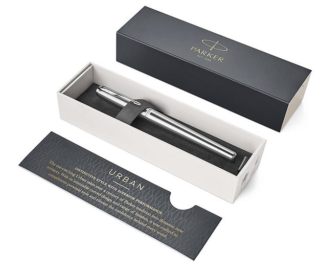 Parker Urban Metro Metallic C.C. – Füllfederhalter – M – metallisch – Aluminium – Geschenkbox