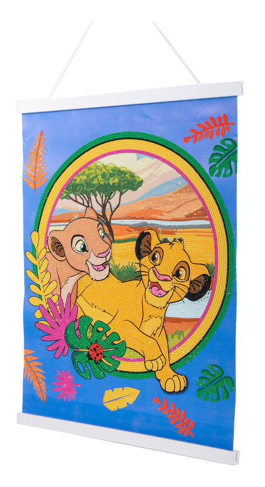 CRAFT Buddy Crystal Art Scroll – Diamond Painting Set – Disney Lion King – 40 × 50 cm – ab 8 Jahren