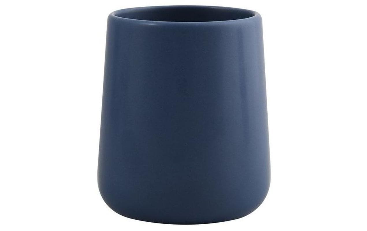 MSV Zahnputzbecher Maonie – Keramik, Ø8,5×10 cm, Dunkelblau