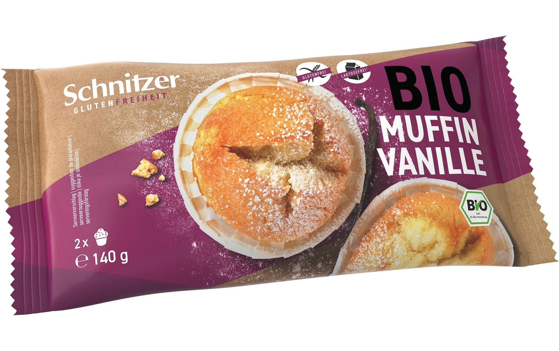 Schnitzer Muffin – Vanille, bio, glutenfrei – 2 × 70 g