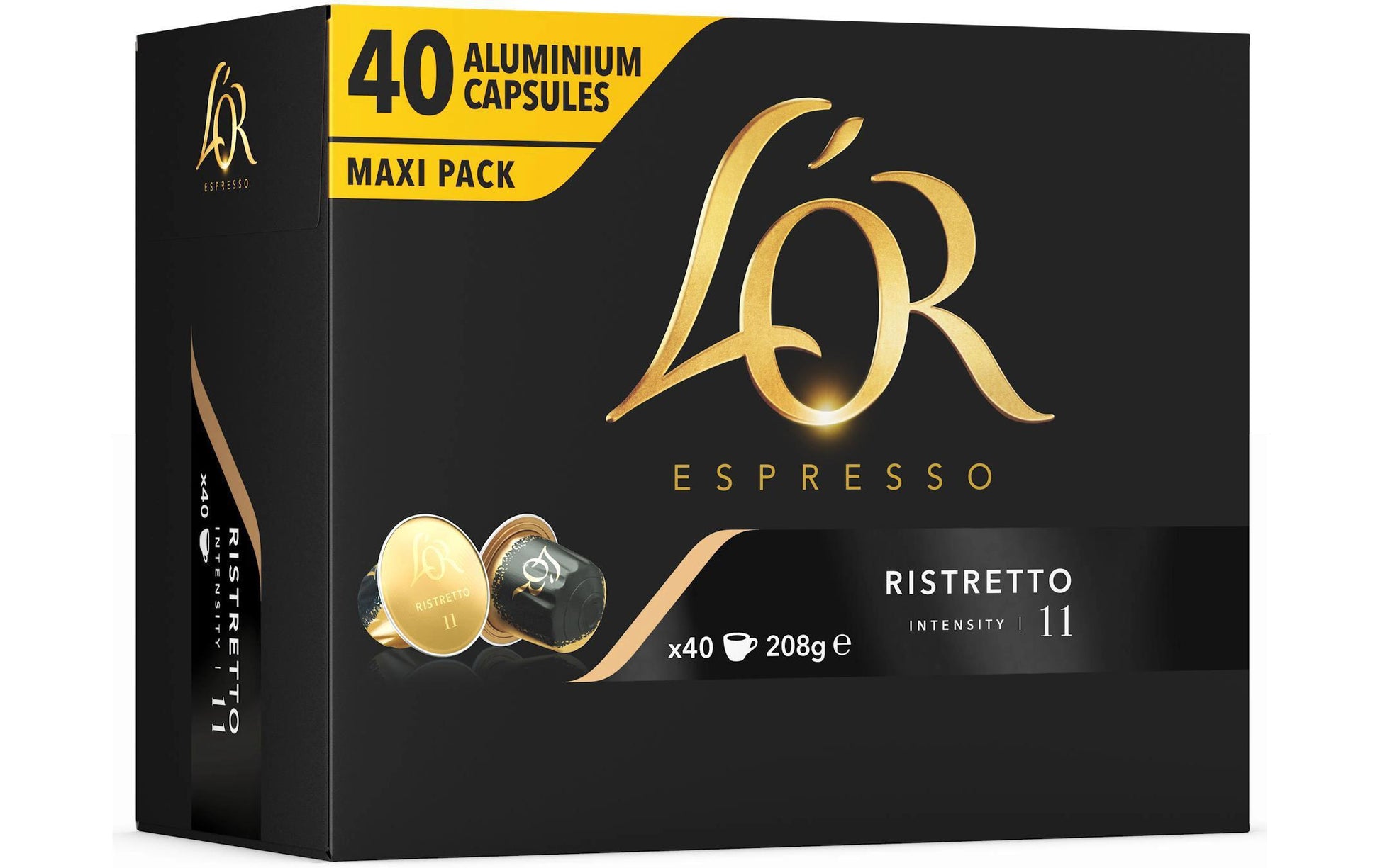 L'Or Espresso Kapseln für Nespresso – Ristretto, Intensität 11, 40 Kapseln