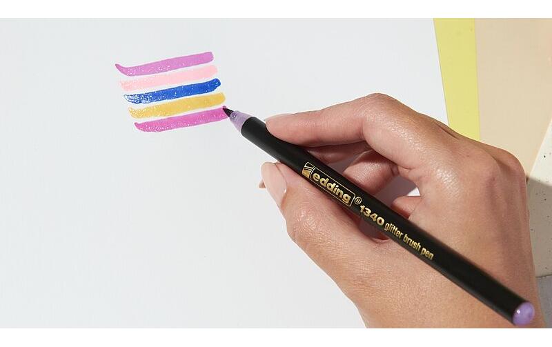 Edding Filzstifte, Strichbreite 0,5–5 mm, 4 Farben