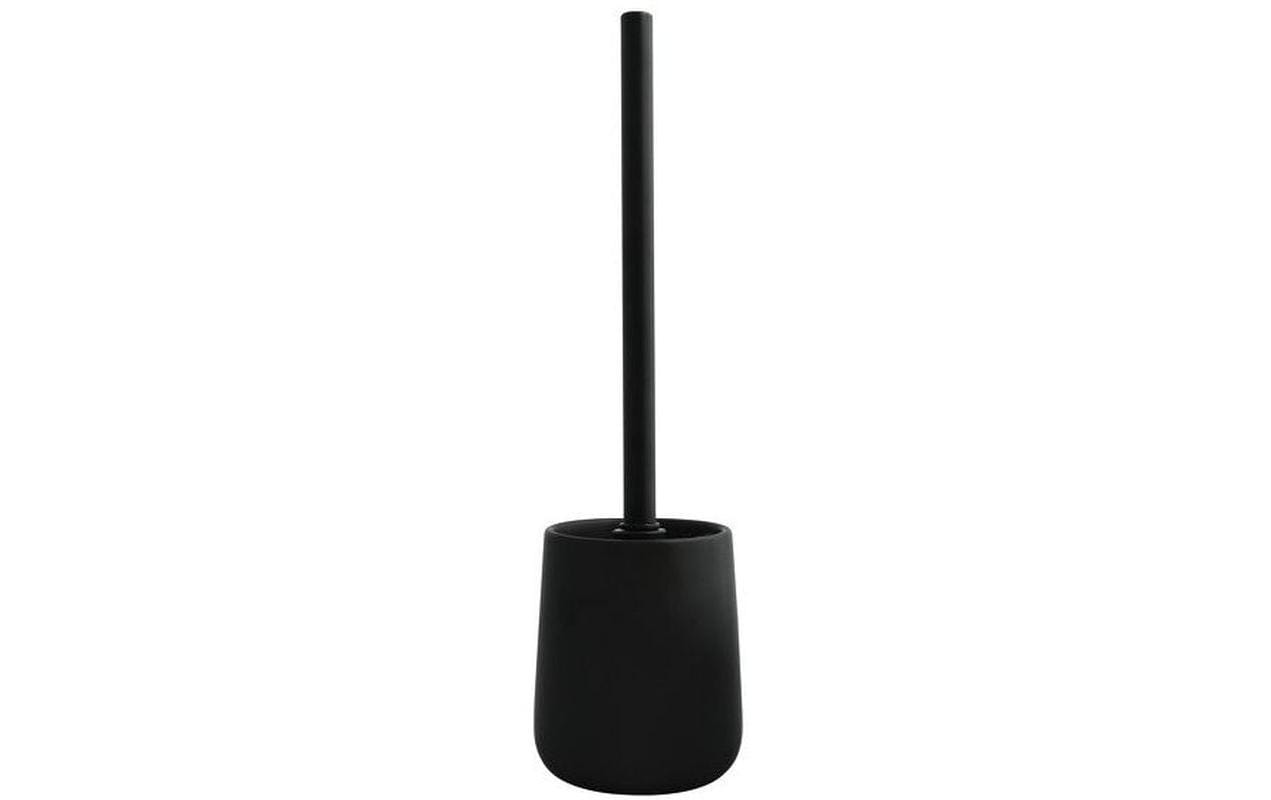 MSV WC-Bürstenset – Keramik matt, schwarz, mit Deckel, H 38,8 cm