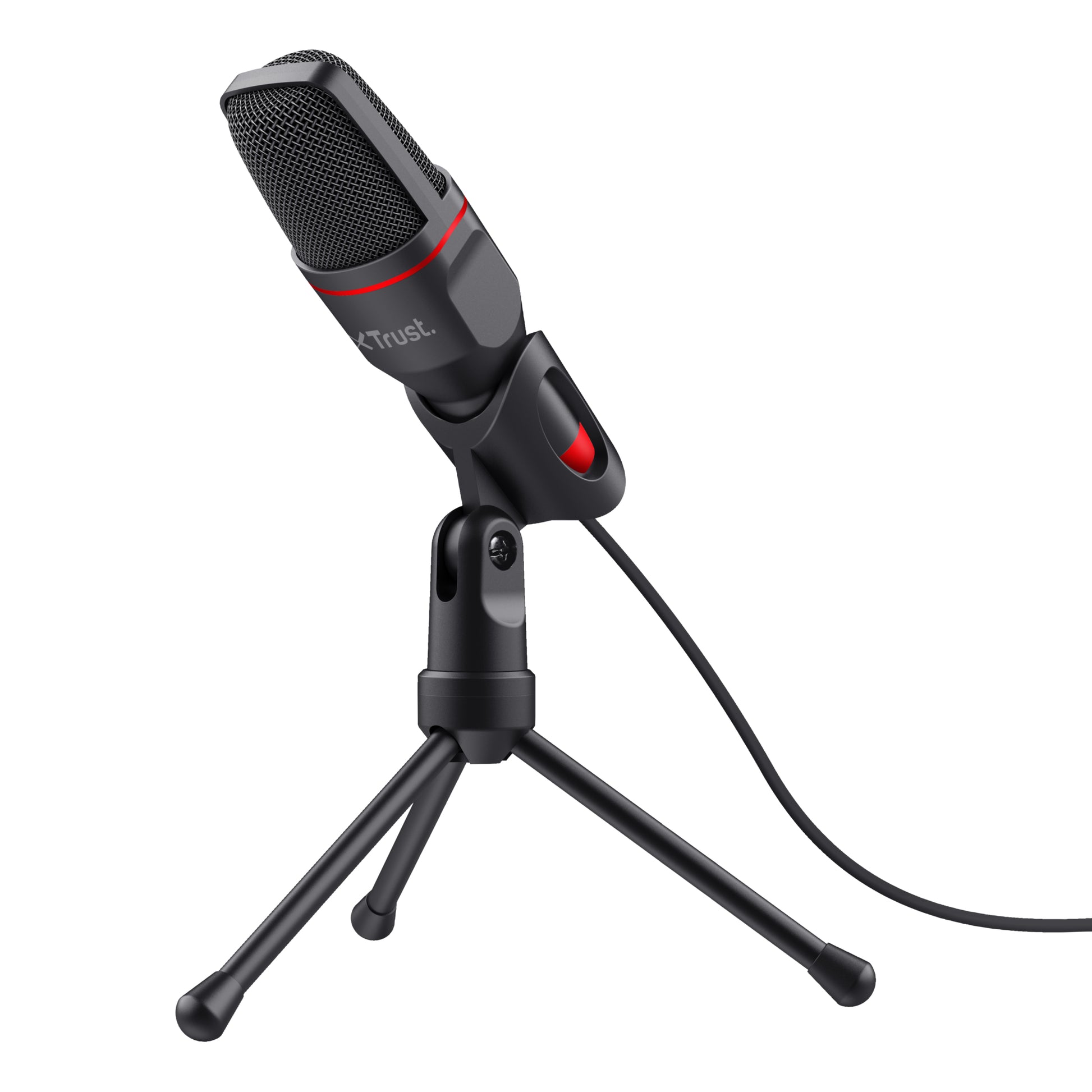 Trust GXT 212 Mico Tischmikrofon – USB-A/3,5 mm Klinke, 50–16'000 Hz, für Windows/Chrome OS/Mac OS