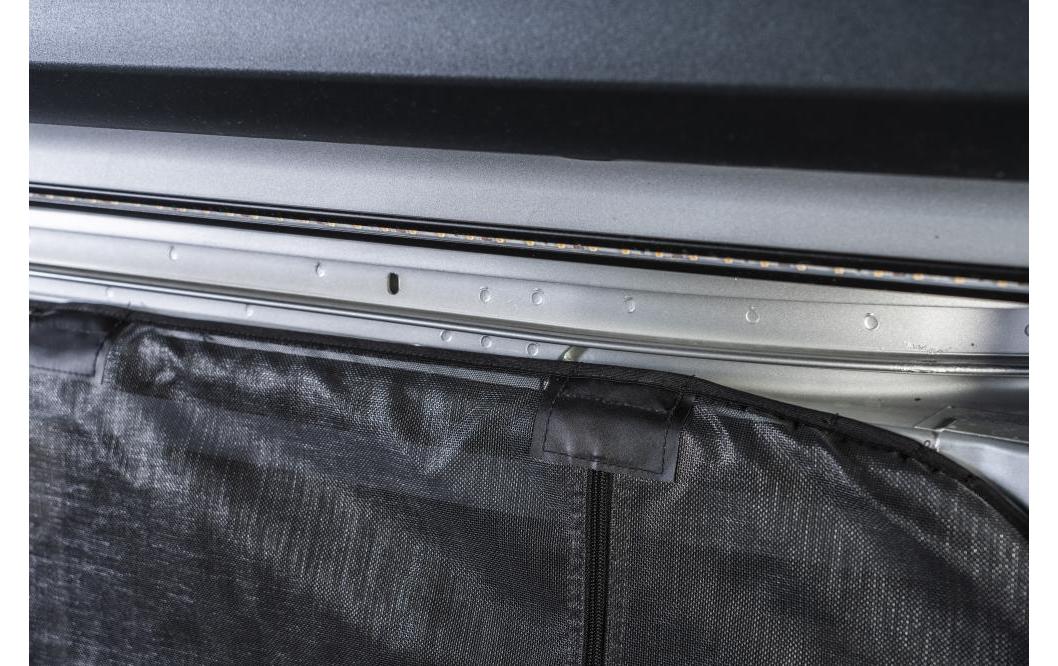 Van quito Fliegengitter Tür – Schwarz – Fiberglas – Reissverschluss – für Toyota (Beifahrerseite rechts)