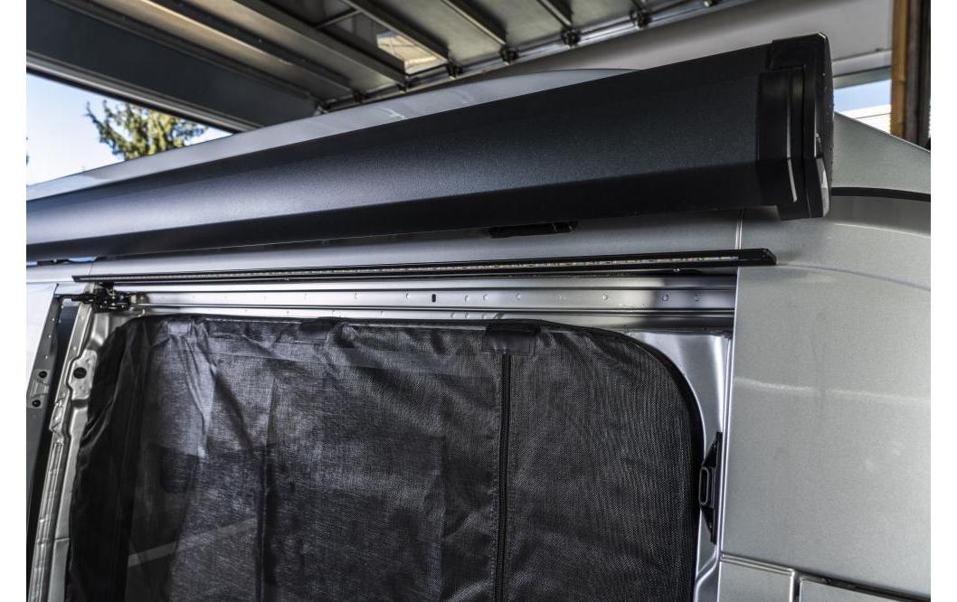 Van quito Fliegengitter Tür – Schwarz – Fiberglas – Reissverschluss – für Toyota (Beifahrerseite rechts)
