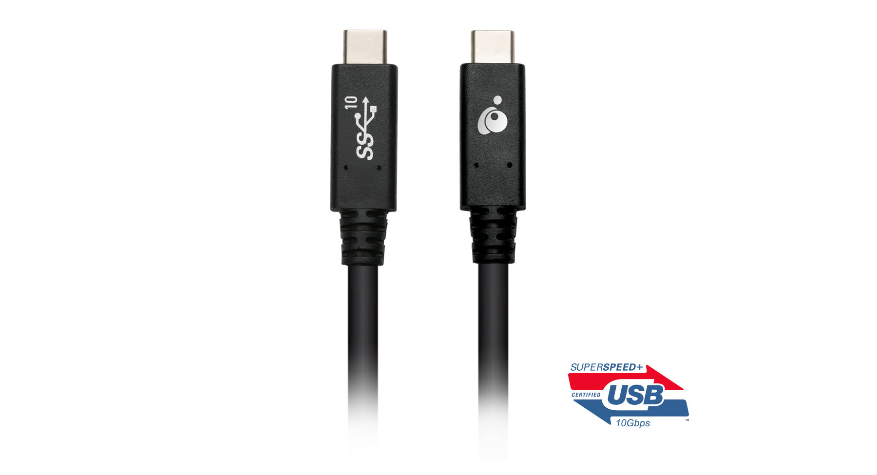 iogear USB-C auf USB-C Kabel – USB 3.2 Gen 2 (10 Gbit/s) – 1 m – Schwarz