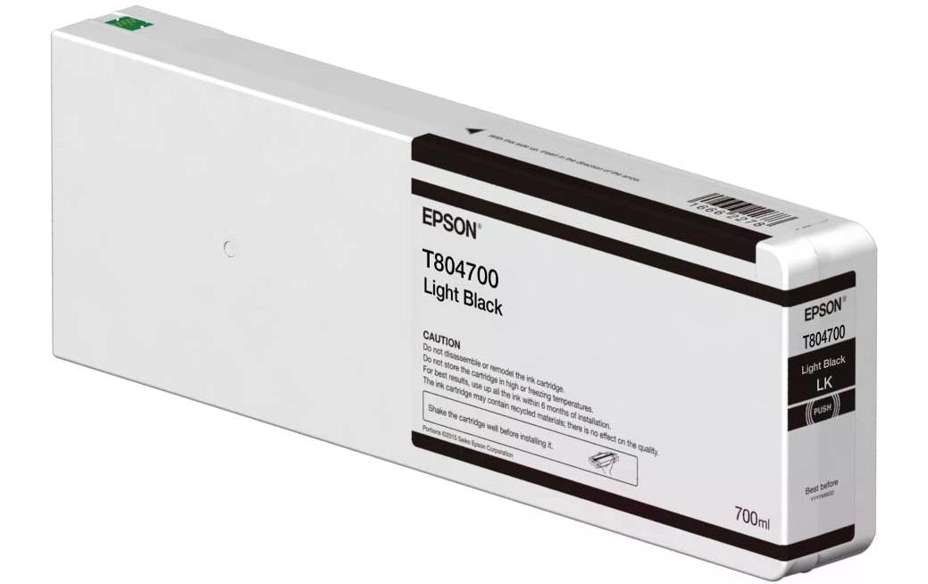 Epson Tintenpatrone T804700, Schwarz, 700 ml, Original – für SureColor SC-P6000, SC-P7000, SC-P8000 und andere