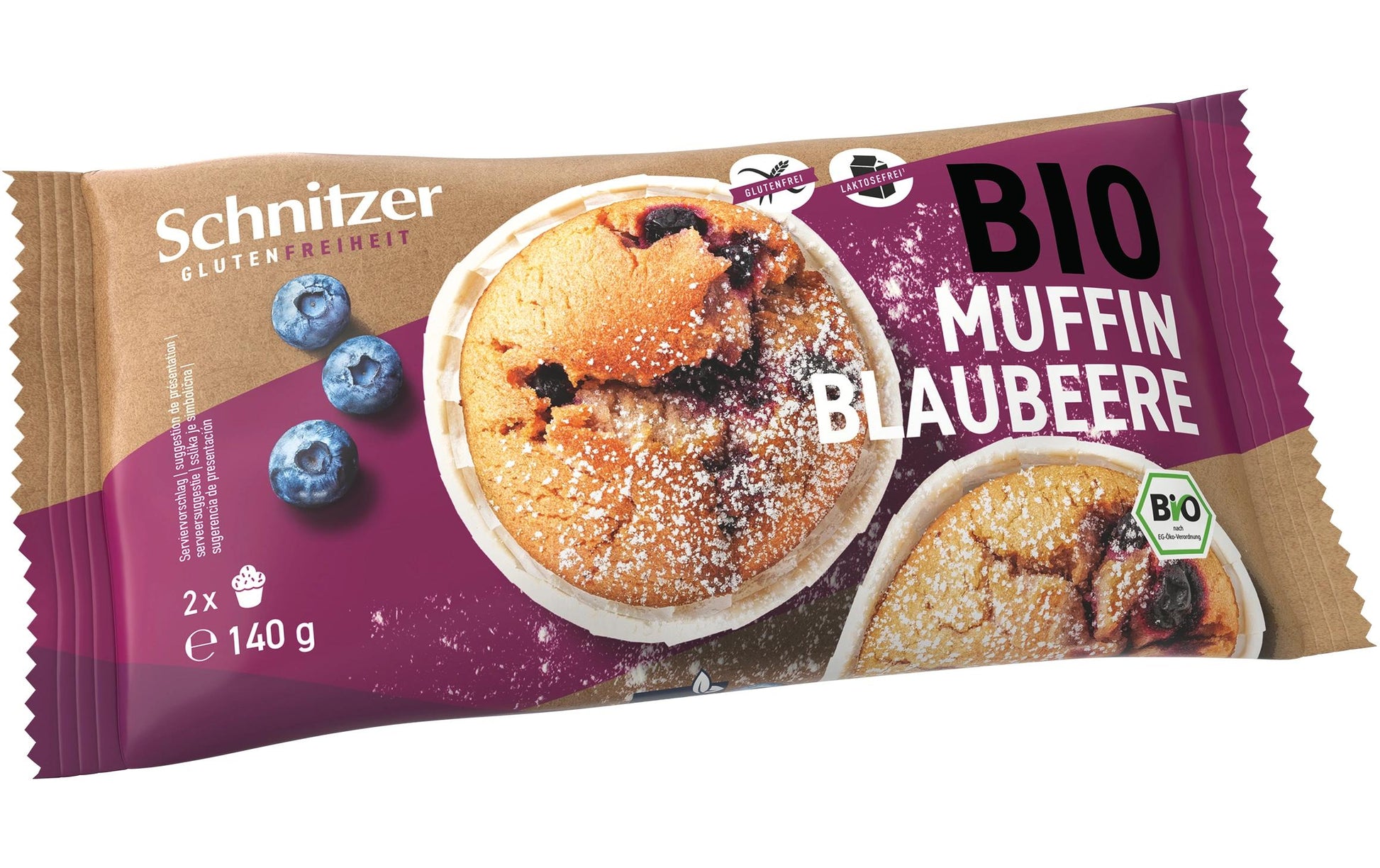 Schnitzer Bio Muffin – Heidelbeere, glutenfrei – 140 g