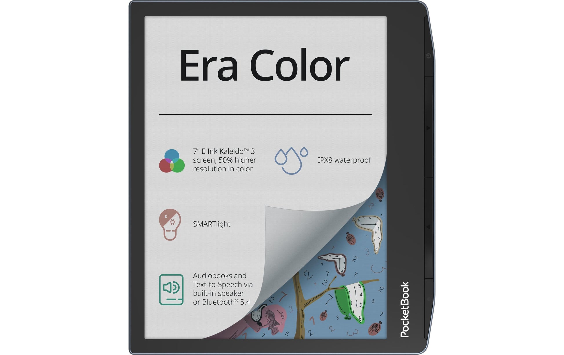 PocketBook Era Color – 7" E-Ink Kaleido, 32 GB, IPX8, Schwarz