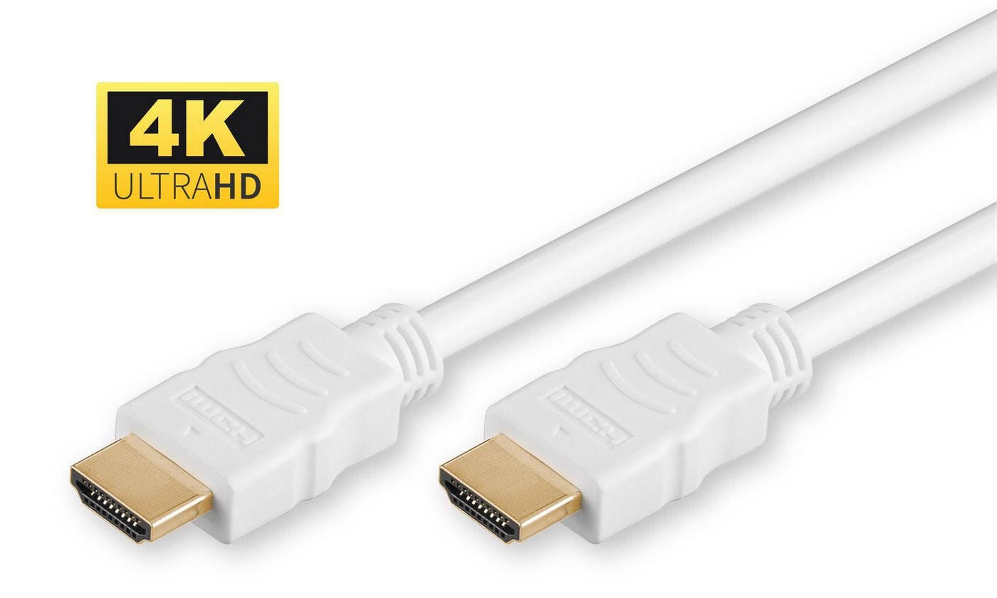 Microconnect HDMI Kabel HDMI 1.4 1080p 60 Hz – 0,5 m – HDR, ARC – Weiss