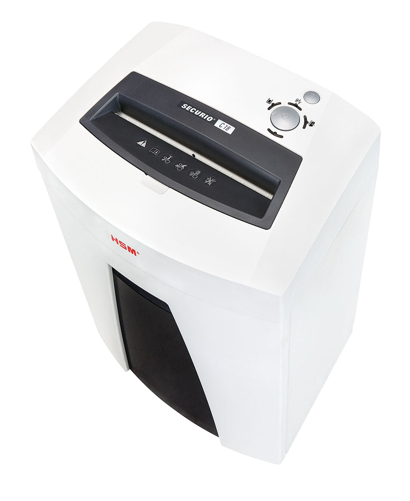 HSM SECURIO C18 – Aktenvernichter, DIN P-4, Partikelschnitt 3,9 × 30 mm, 11 Blatt, 25 l