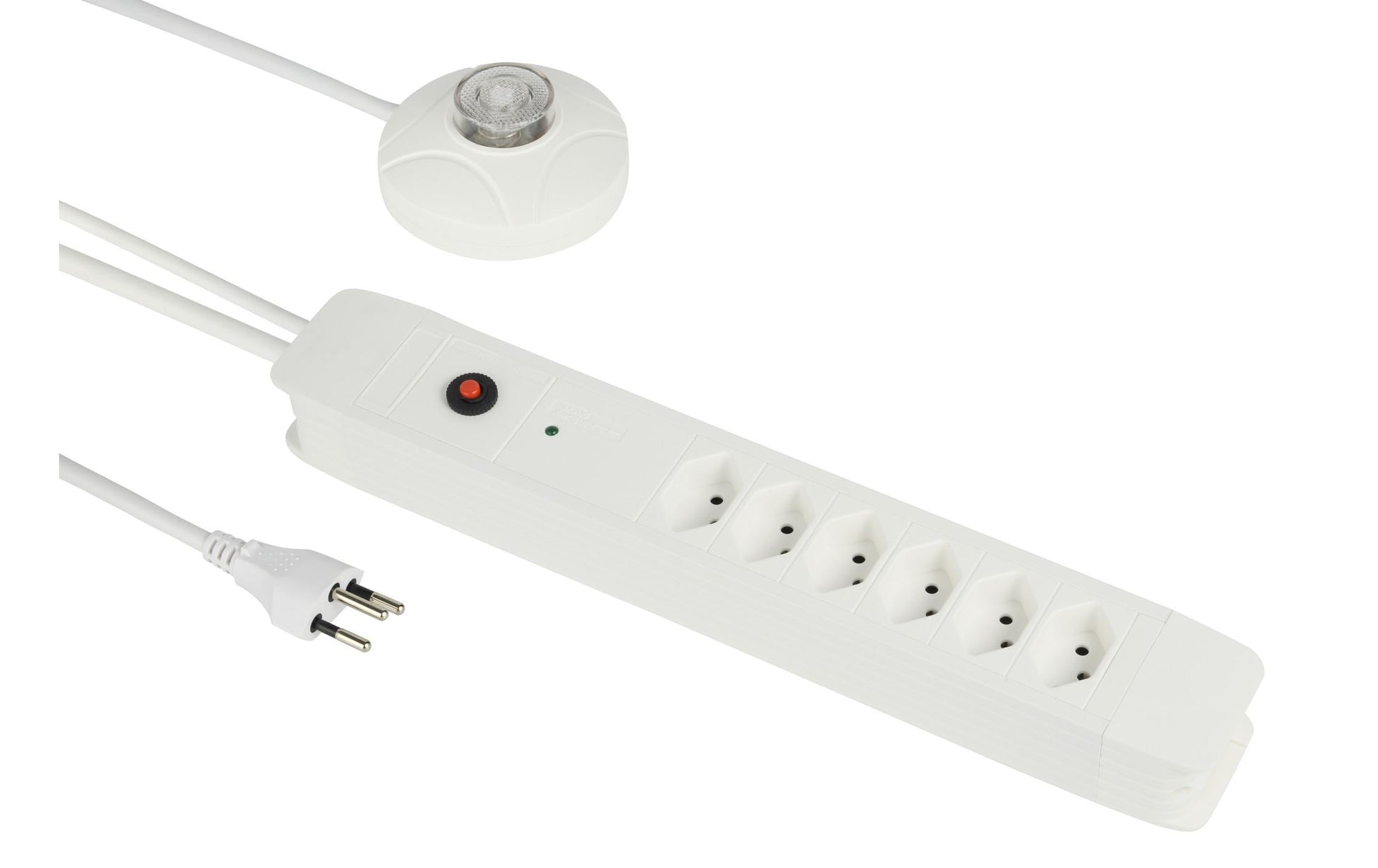M. Schönenberger Steckdosenleiste – 6×T13, 3 m, Schalter, IP20