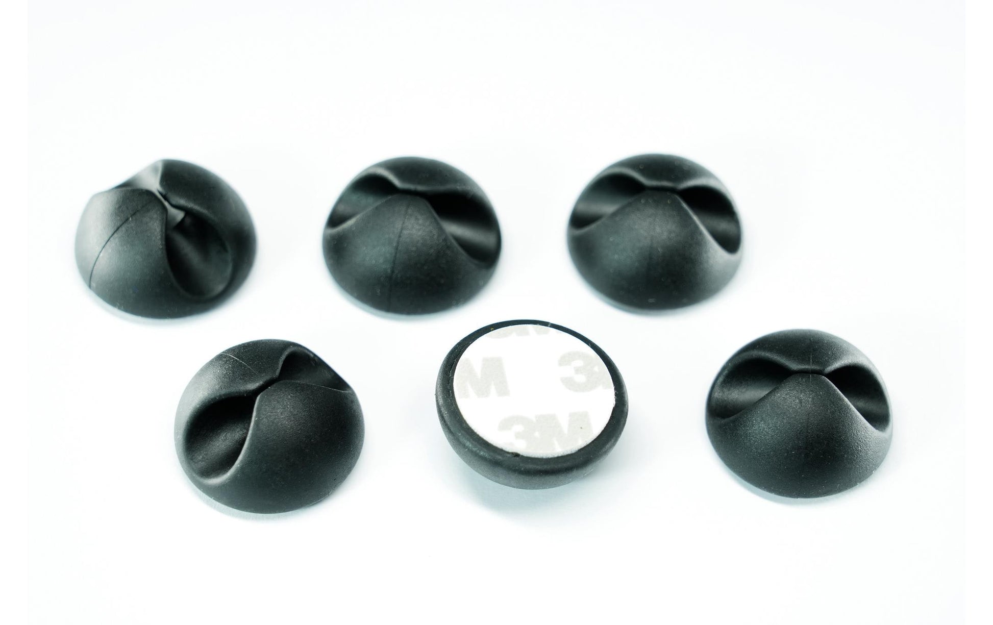 M. Schönenberger Kabelhalter, Befestigungssockel, TPR, 6er-Pack – Schwarz