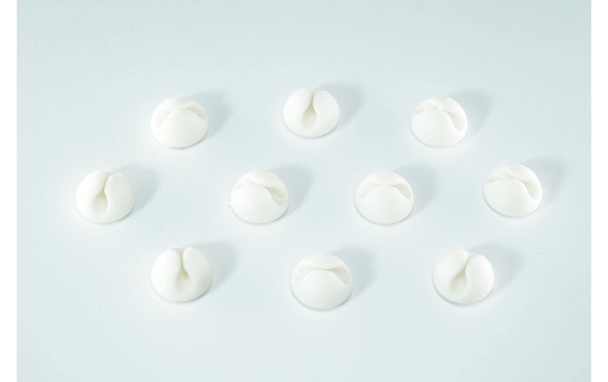 M. Schönenberger Kabelhalter, Ø 15 mm × 10 mm, Befestigungslöcher, 10er-Pack – Weiss