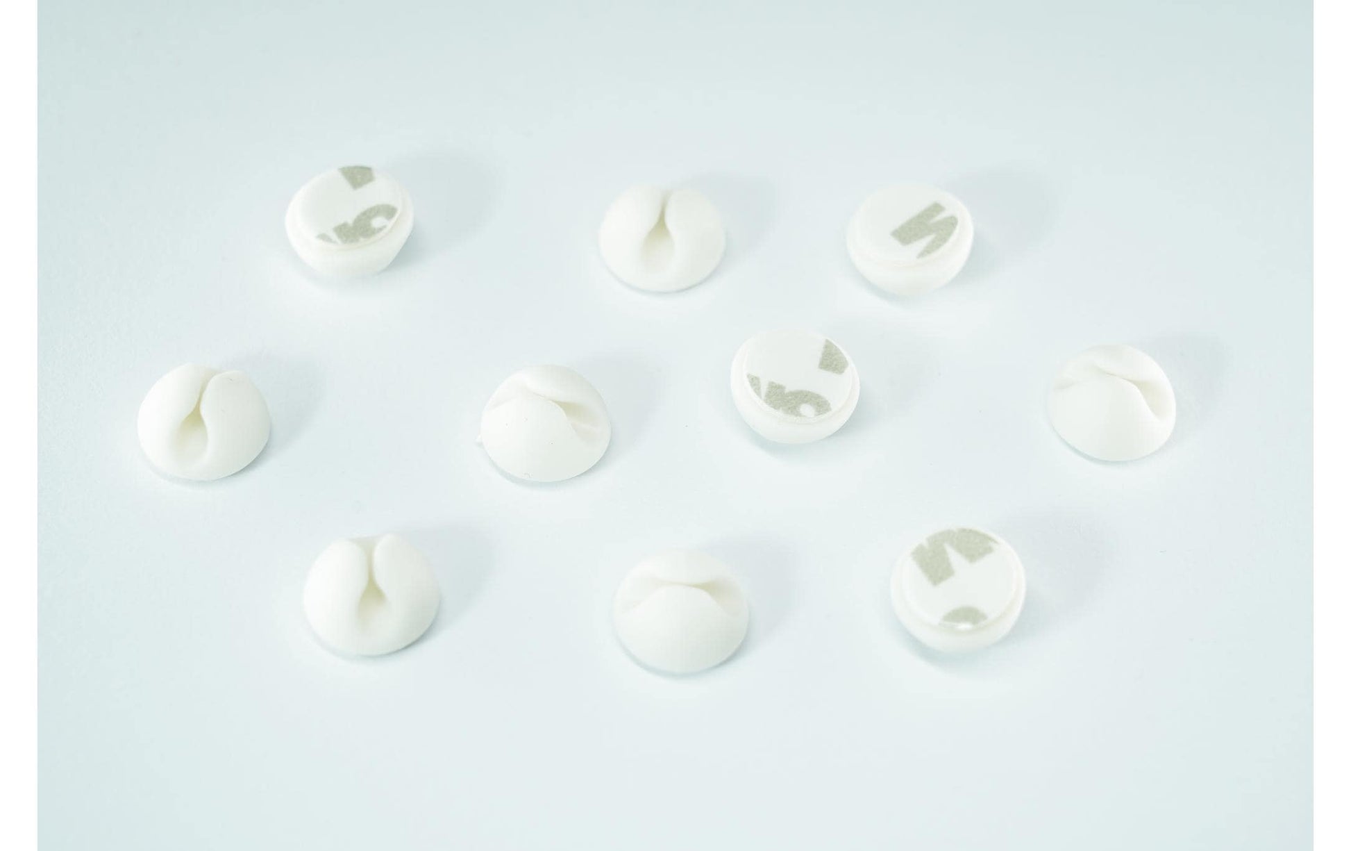 M. Schönenberger Kabelhalter, Ø 15 mm × 10 mm, Befestigungslöcher, 10er-Pack – Weiss