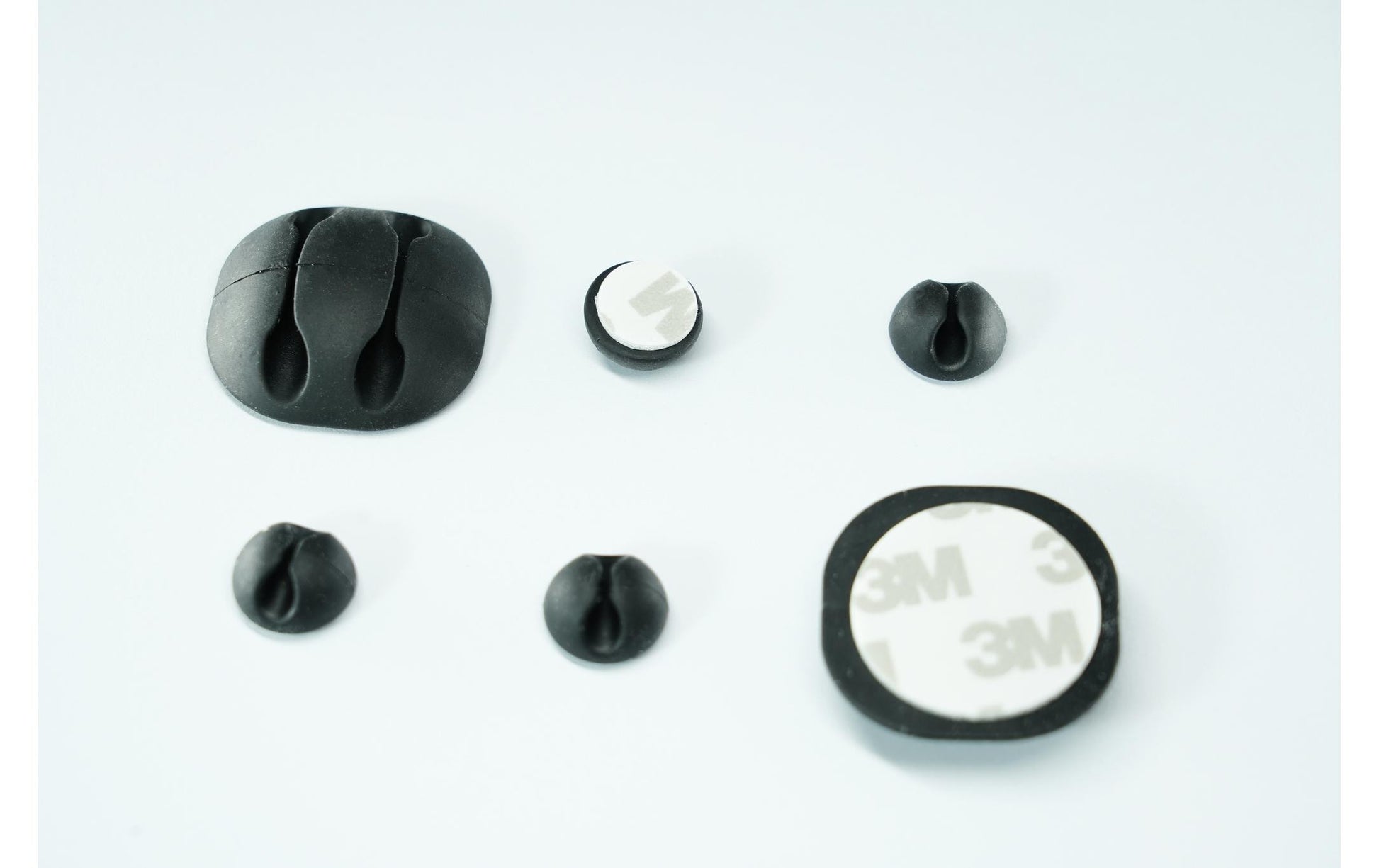 M. Schönenberger Kabelhalter, Universal, 2×Ø 35 mm + 4×Ø 15 mm, 6er-Pack – Schwarz