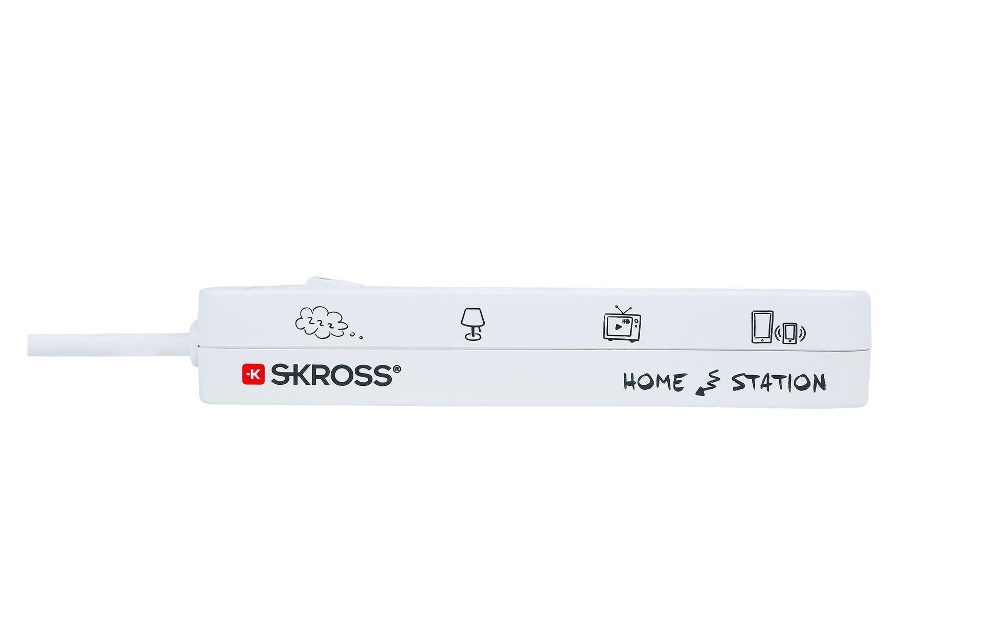 Skross Steckdosenleiste – 2× T13, USB-C, 1,5 m, mit Schalter, Weiss