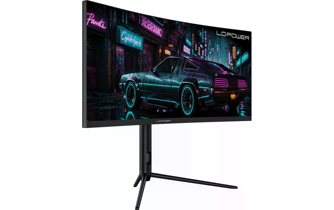 LC-Power LC-M30UWFC – Monitor, 29,5", VA, 200 Hz, 250 cd/m², Gebogen, FreeSync, VESA 100 × 100, Schwarz
