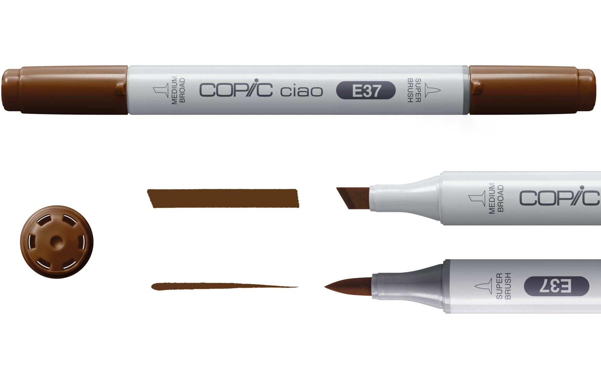 Copic Ciao Brush Pen, Doppelspitze – Pinsel + Keilspitze, alkoholbasiert, 6er Set