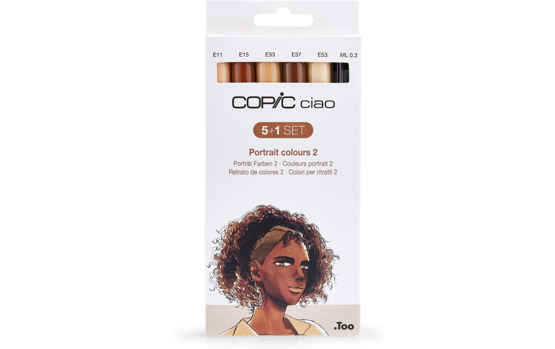 Copic Ciao Brush Pen, Doppelspitze – Pinsel + Keilspitze, alkoholbasiert, 6er Set