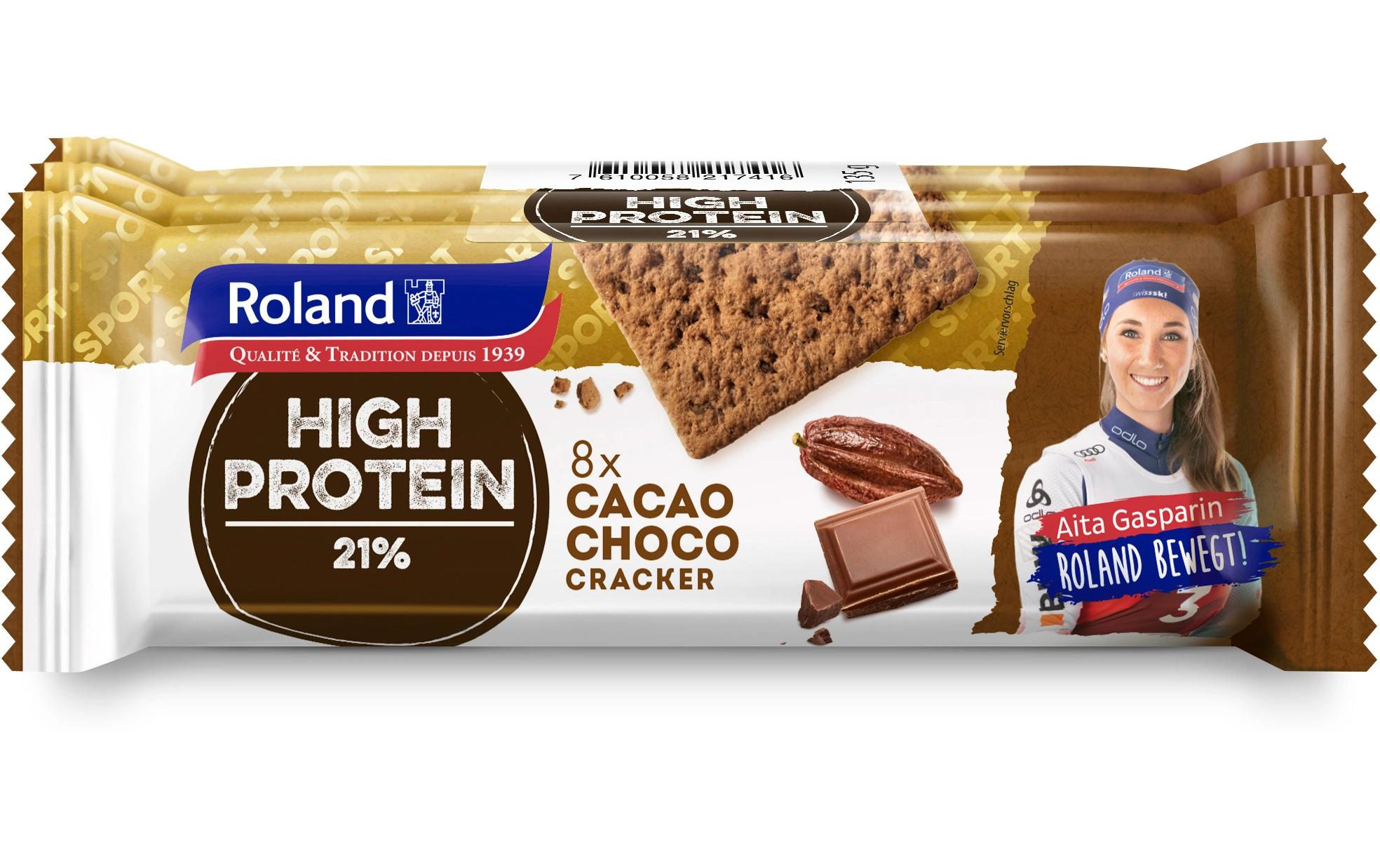 Roland snacks Roland Sport High Protein Cracker – Kakao-Schokolade – 3 × 45 g