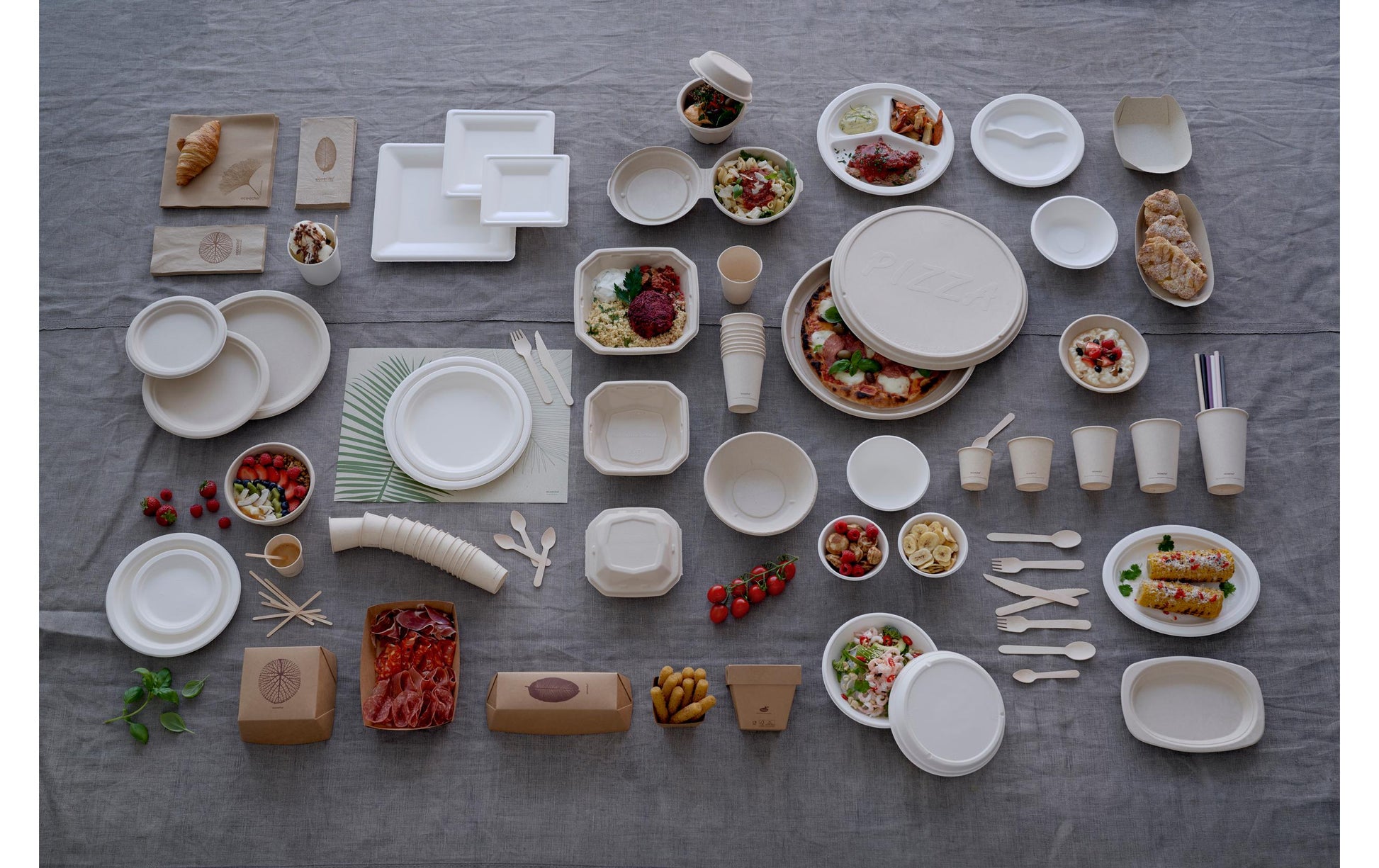 Duni Teller, Bagasse (Zuckerrohr), rund – Ø 17 cm, braun