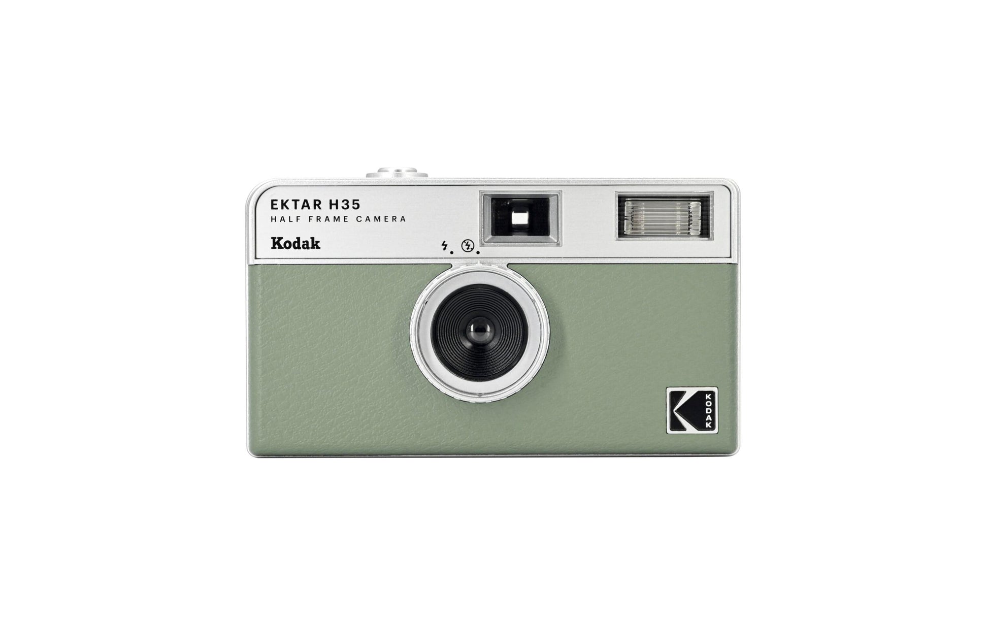 Kodak H35 – Filmkamera, 135er Format, Brennweite 22 mm, Integrierter Blitz, Salbeigrün