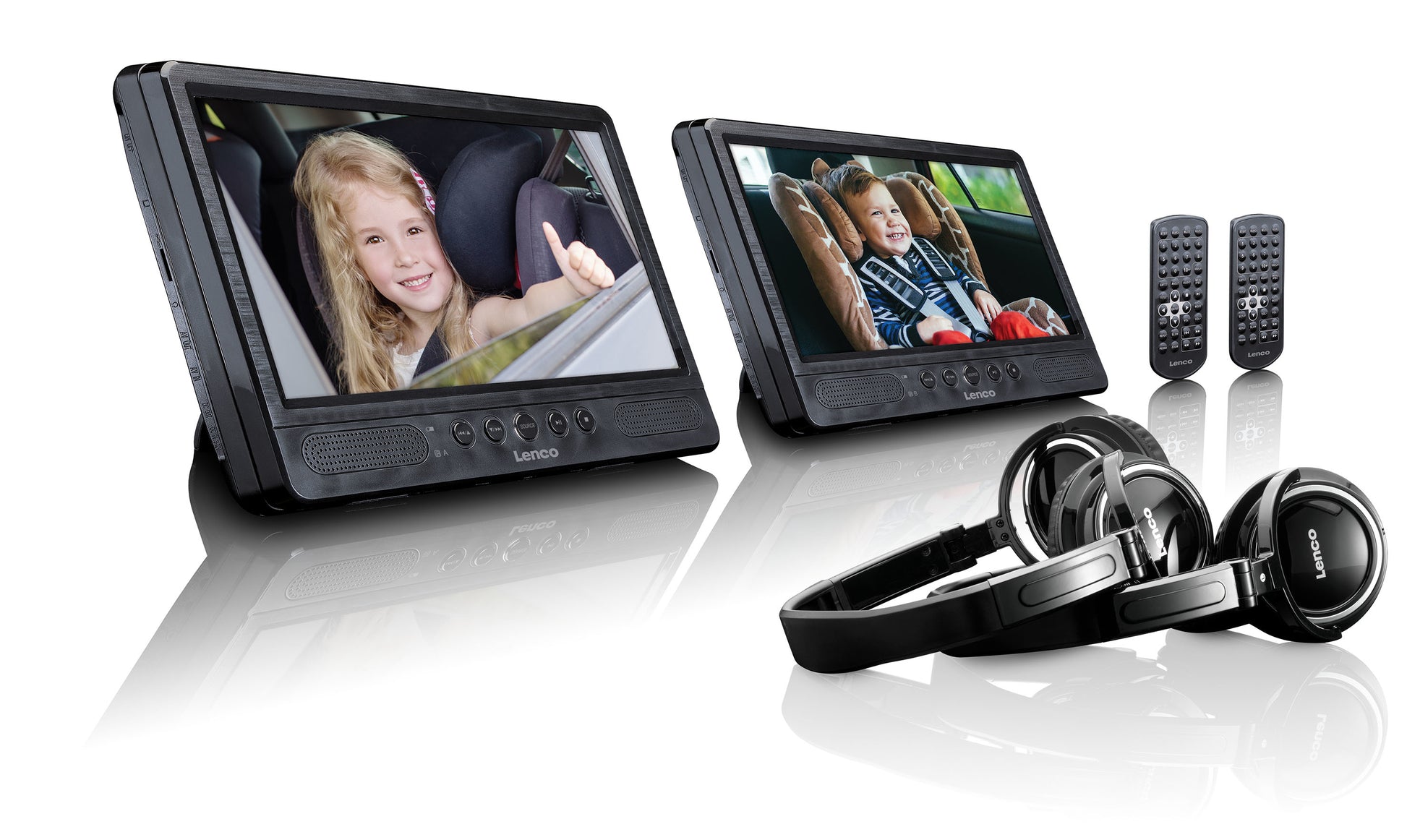 Lenco DVP-1045 – 10" tragbarer DVD-Player, TFT, 1024×600 Pixel, USB, SD, 2× Lautsprecher – Schwarz
