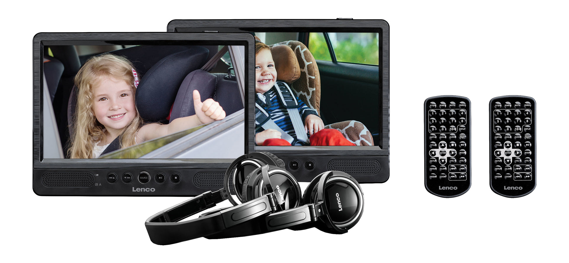 Lenco DVP-1045 – 10" tragbarer DVD-Player, TFT, 1024×600 Pixel, USB, SD, 2× Lautsprecher – Schwarz