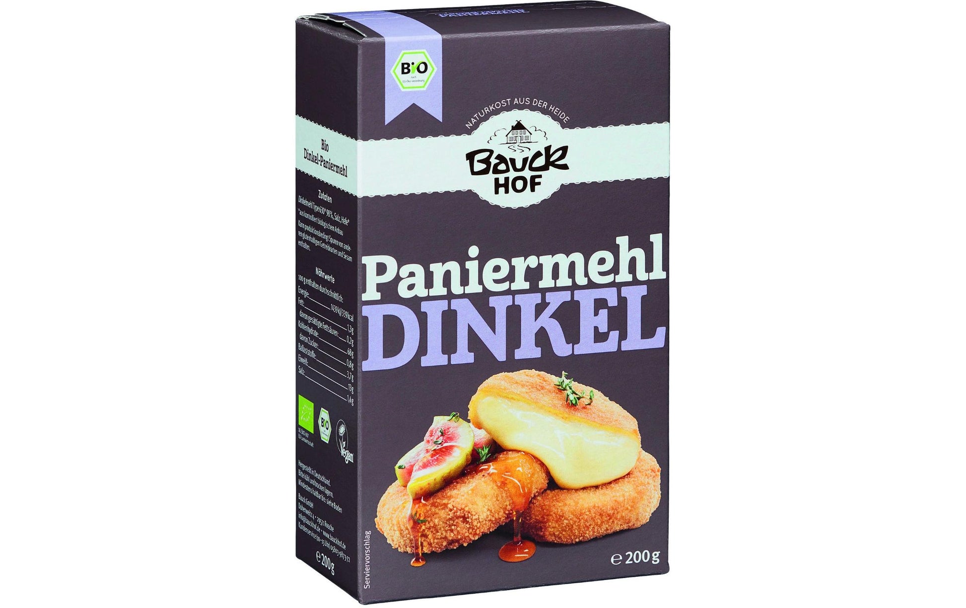 Bauck Mühle Dinkel-Paniermehl – Bio, vegan – 200 g