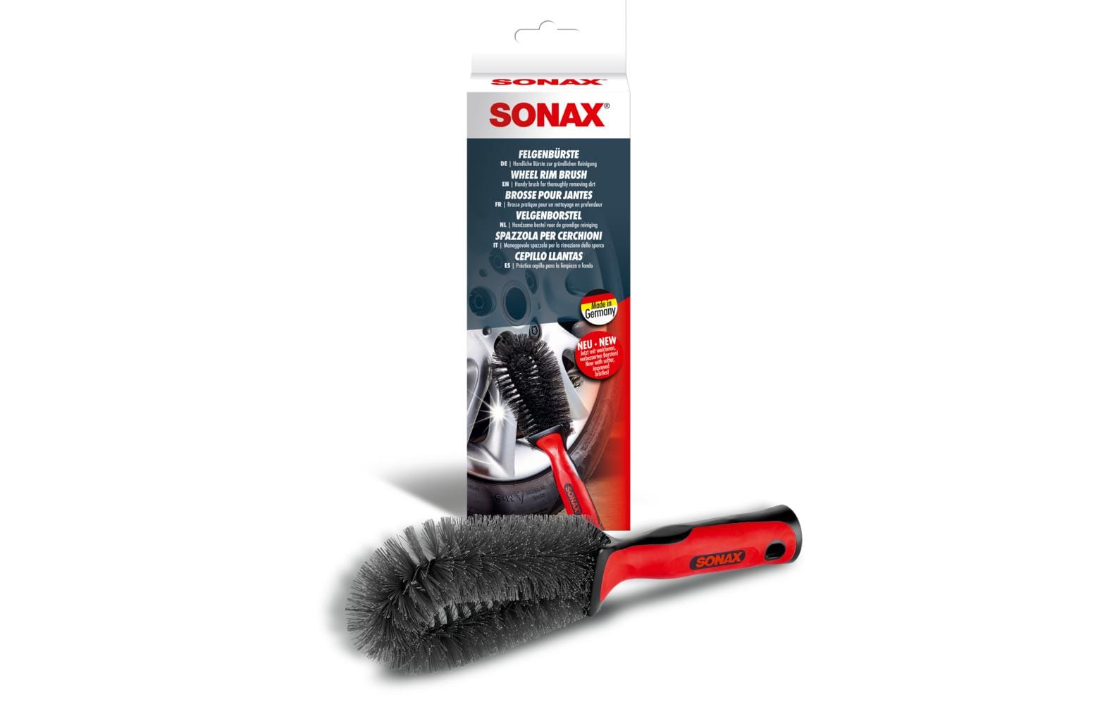 Sonax Felgenbürste – für Felgen – 1 Stk. – rot
