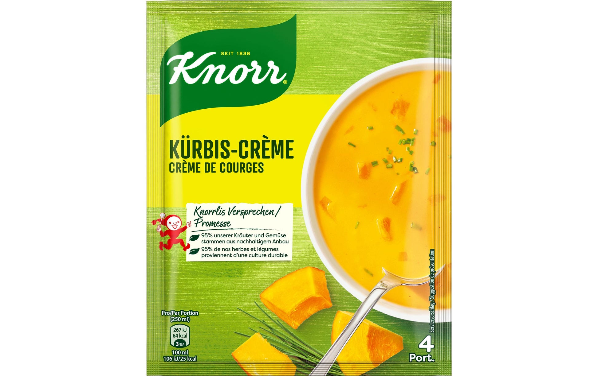 Knorr Crème-Suppe, Kürbis, Beutel – 78 g