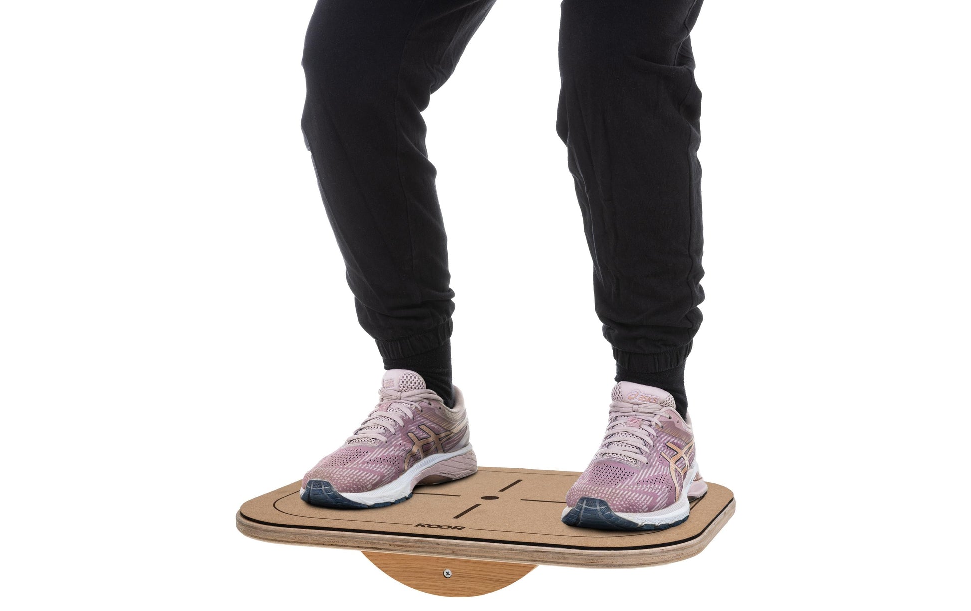 KOOR Balance Board – 50 × 36 cm, bis 110 kg, Kork, braun