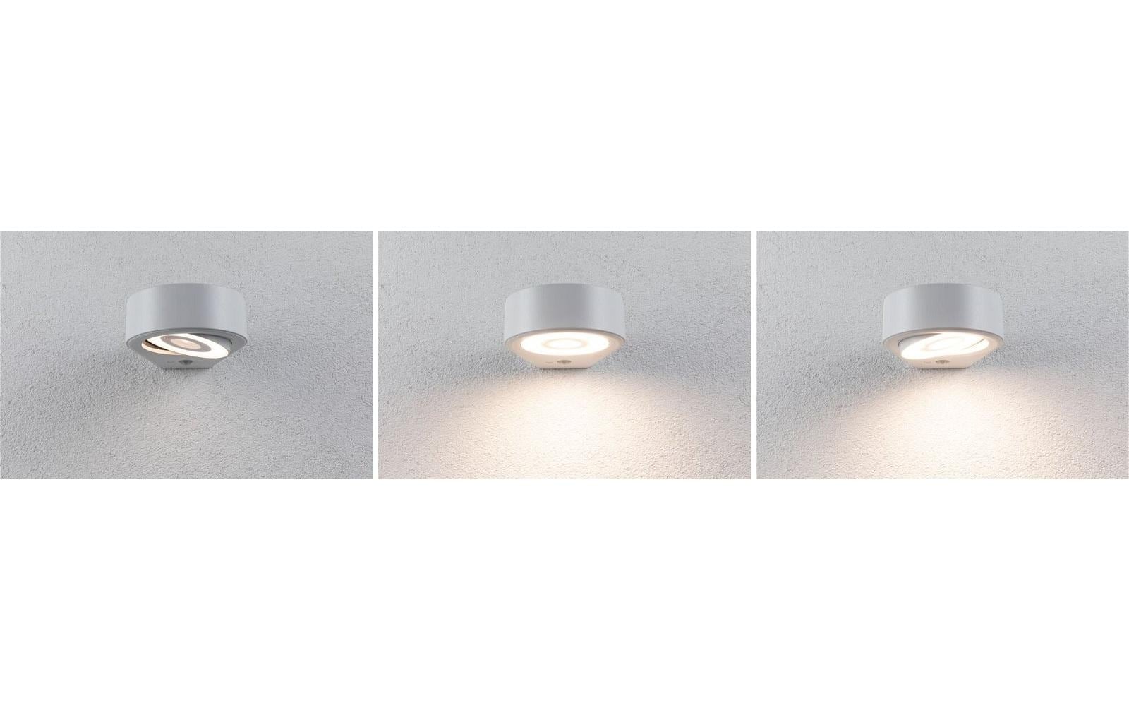 Paulmann Aussenwandleuchte – Warmweiss, 3000 K – IP44 – Netzbetrieb – mit Bewegungsmelder – Weiss, Aluminium