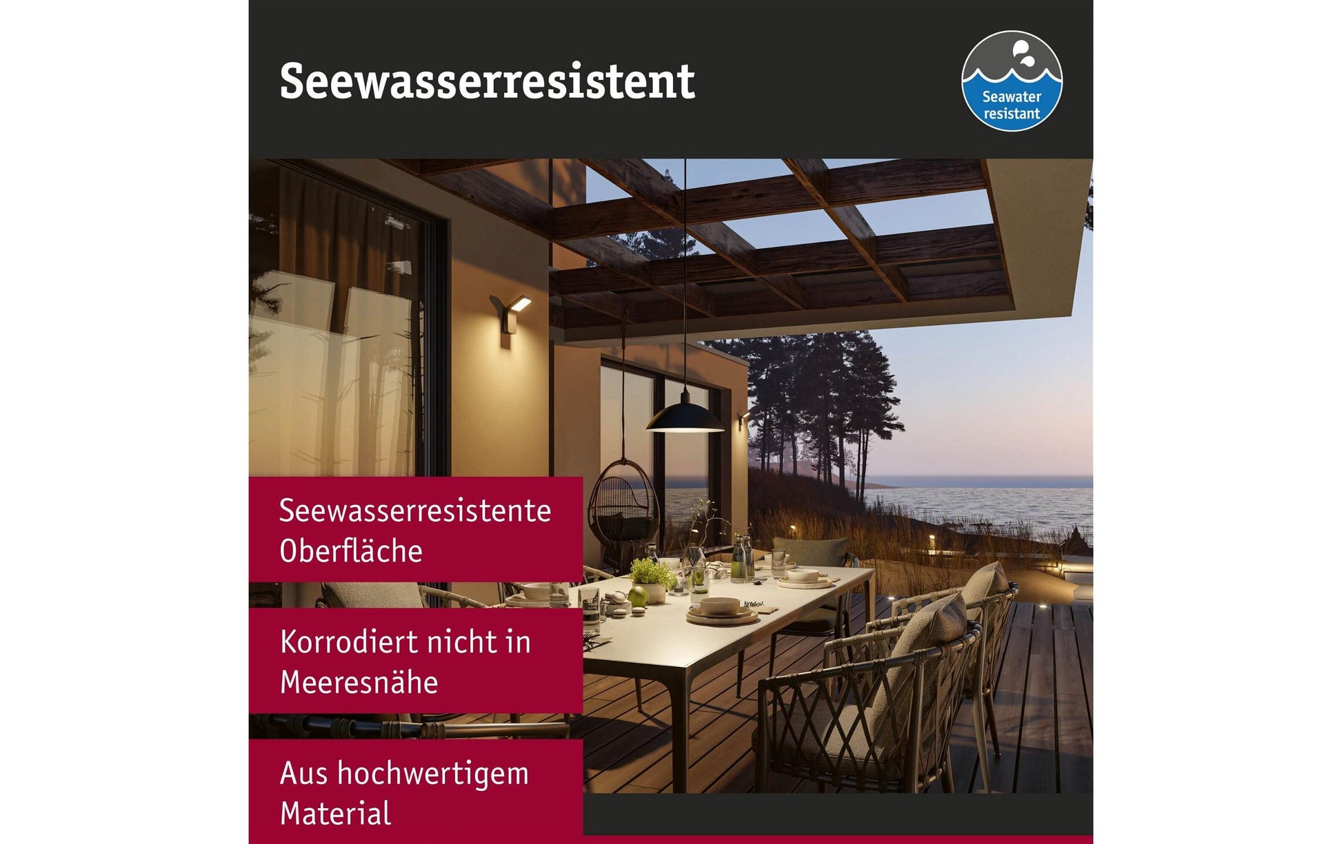 Paulmann Aussenwandleuchte – 8 W, Warmweiss, 3000 K, IP44, Netzbetrieb, mit Bewegungsmelder, Weiss, Aluminium