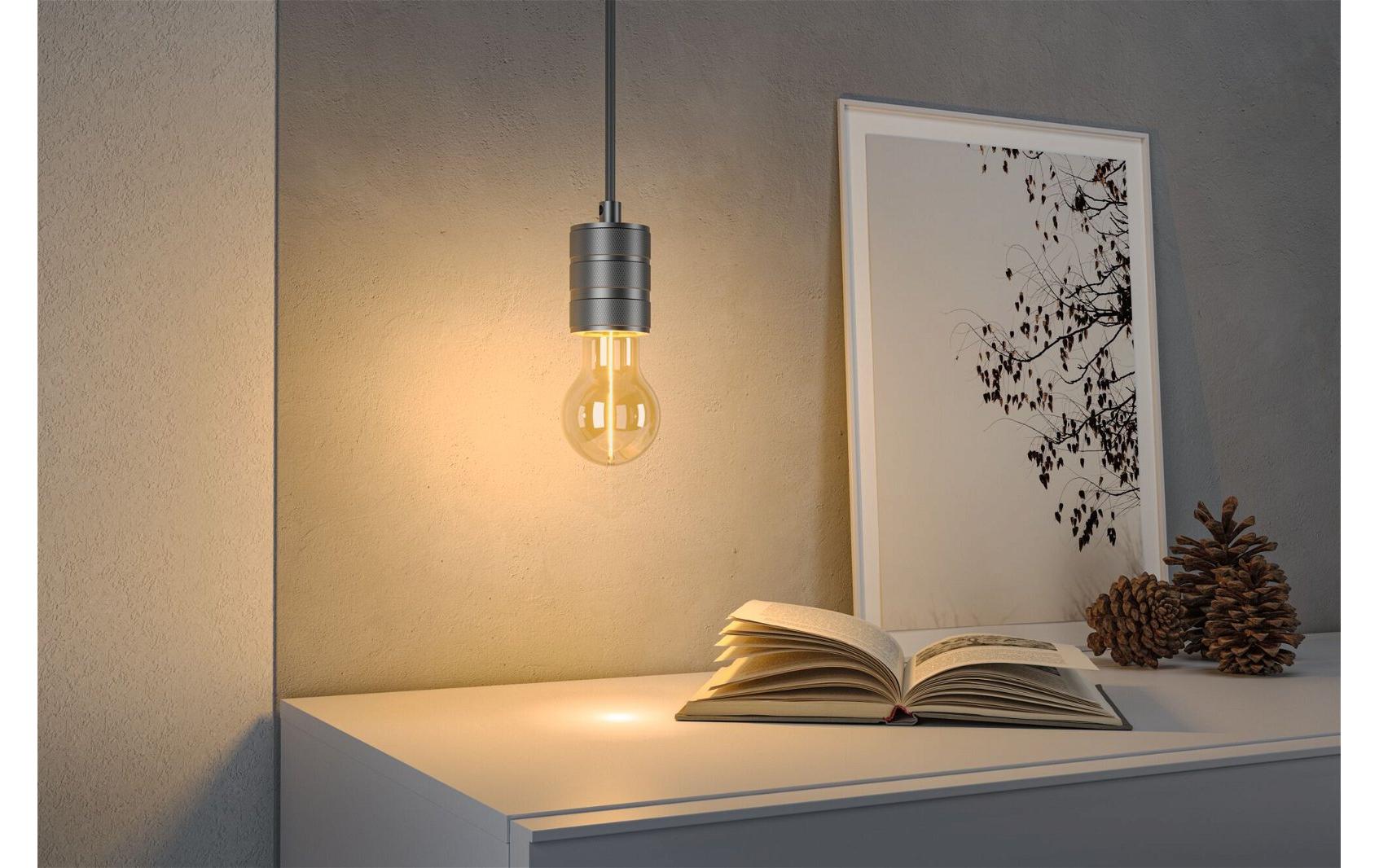 Paulmann LED-Leuchtmittel E27 Birnenform – Warmweiss 1800 K, 90 lm, 2,2 W – 1 Stk., Gold/Glas