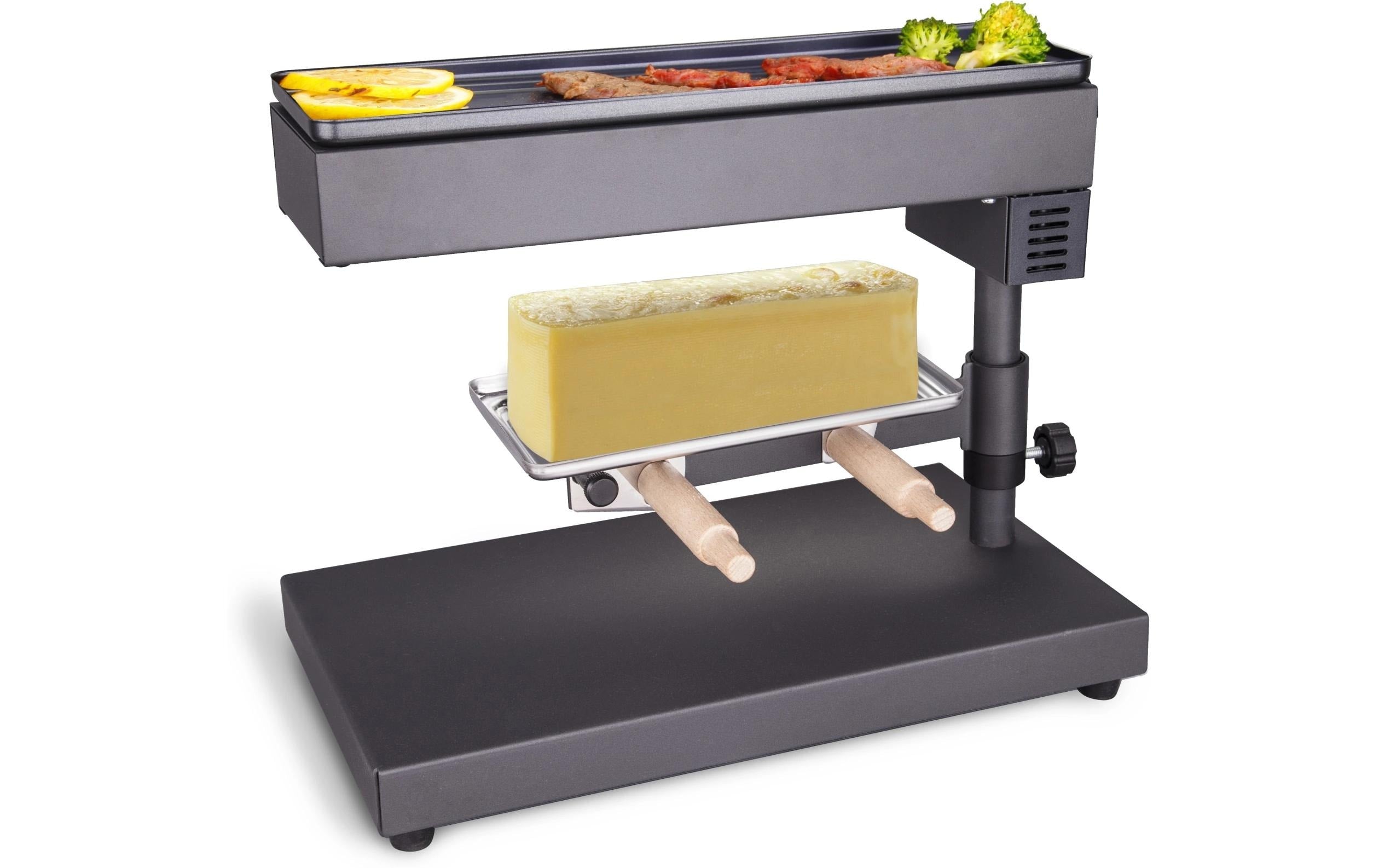 Nouvel Raclette Bloc – 600 W, stahlbeschichtet, 1 Käsehälfte, eckig – schwarz