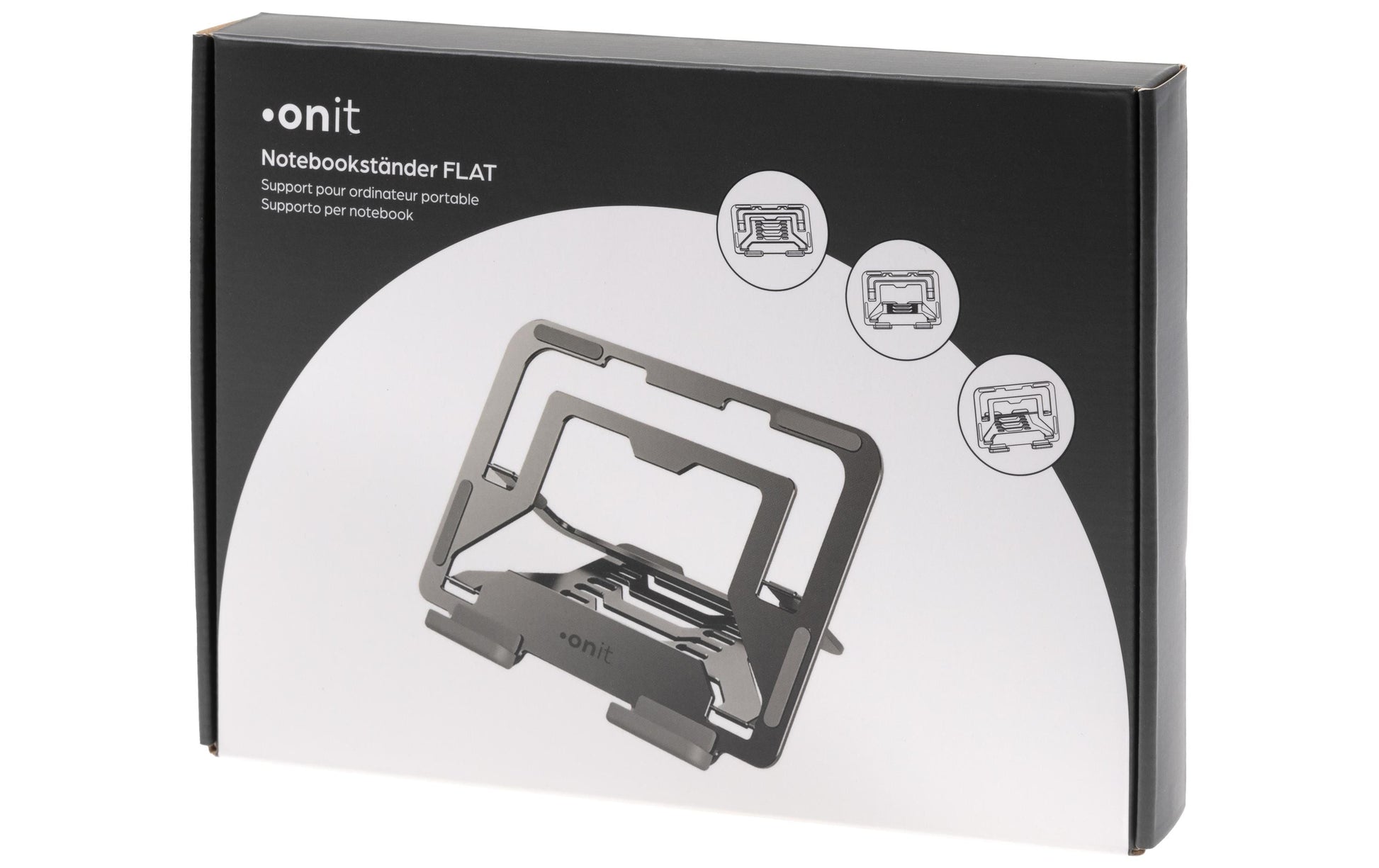 ONIT Laptop-Ständer – bis 14", faltbar, höhenverstellbar – Anthrazit