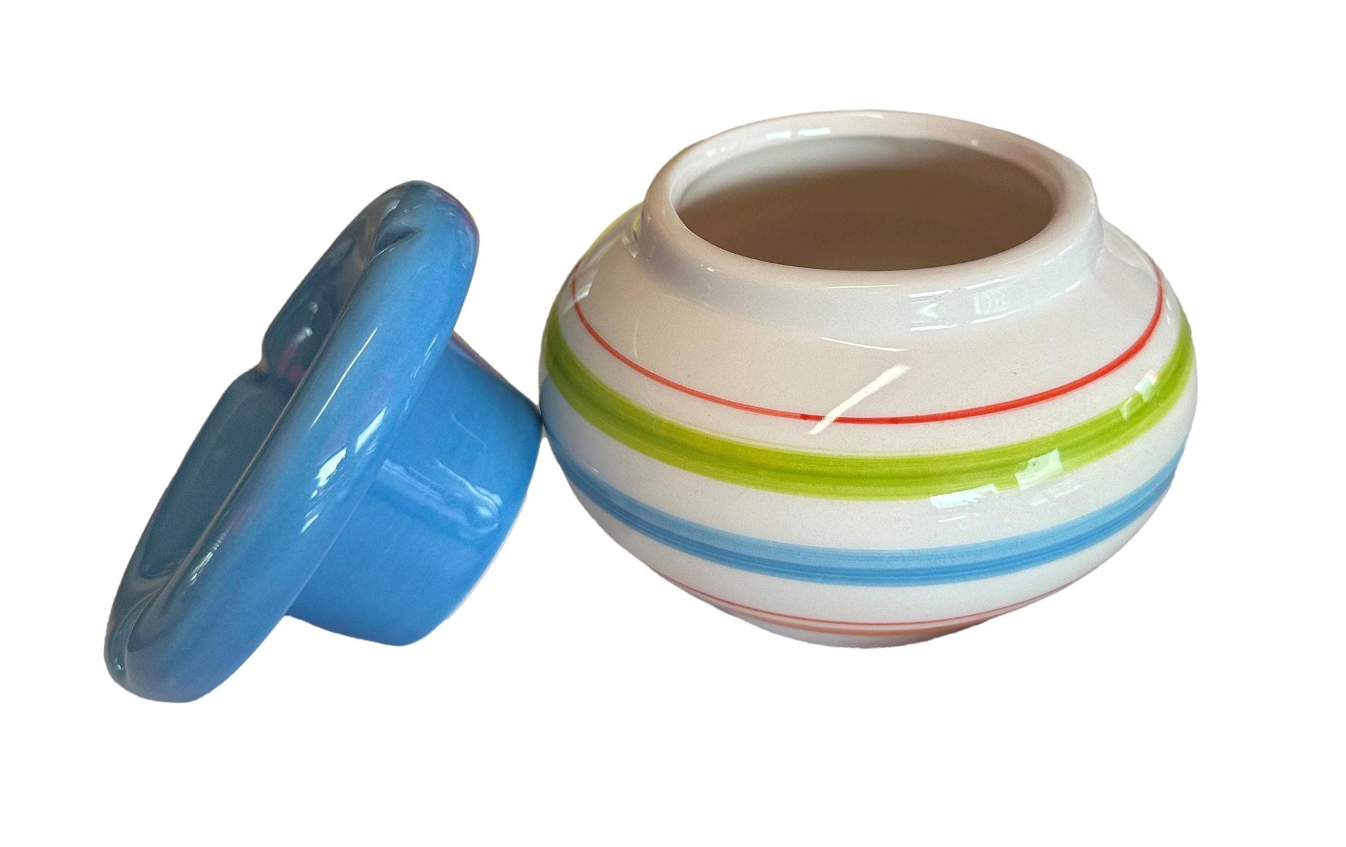 Dameco runder Aschenbecher – mehrfarbig – Ø 10 cm × 8 cm – Keramik – 1 Stk