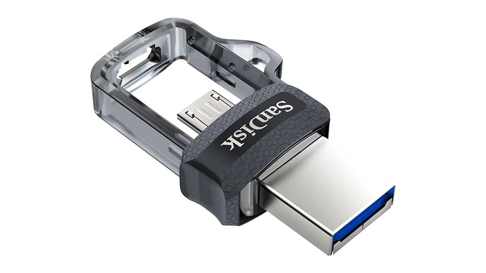 SanDisk Ultra Dual Drive m3.0 USB-Stick – 128 GB, USB 3.0, Dual-Connector
