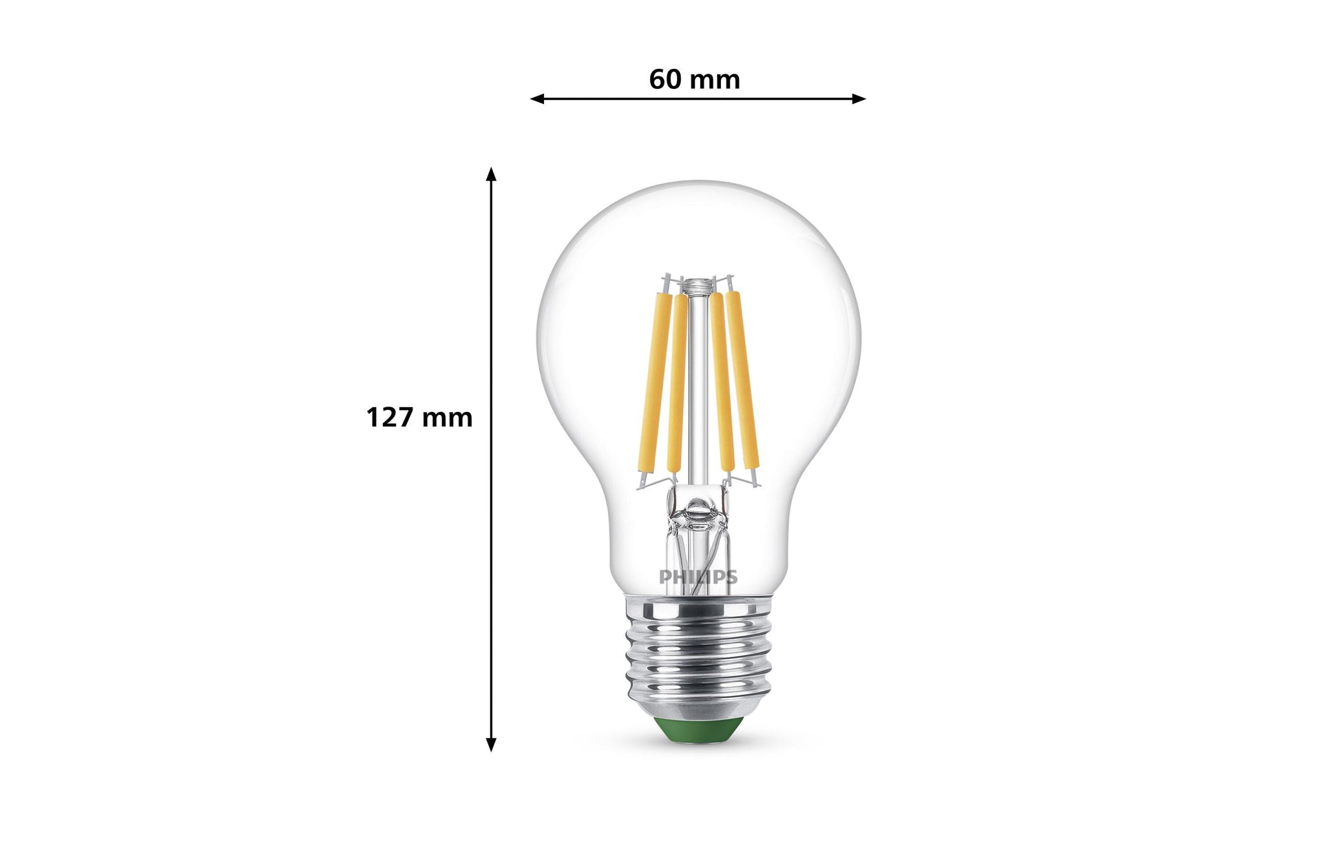 Philips Leuchtmittel E27 – 806 lm, 2700 K, 2,3 W – Transparent