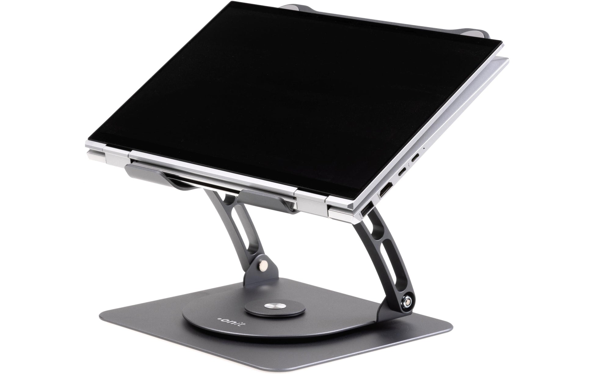ONIT Laptop-Ständer – bis 17,3", mit Lüfter, Beleuchtung – Anthrazit