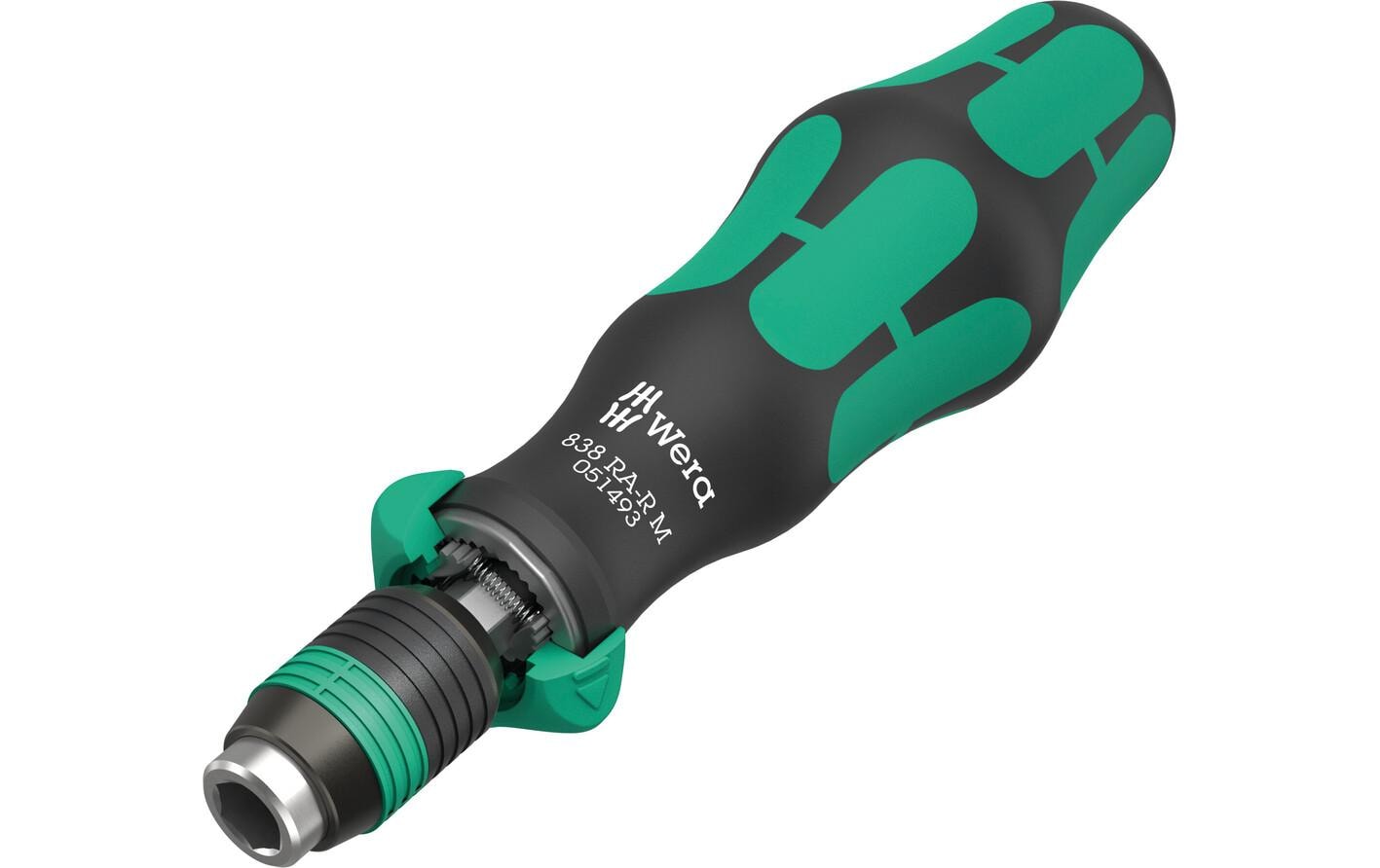 Wera 838 RA-R M – Bithalter 1/4", 1-teilig, mit Ratsche, 145 mm – 05051493001