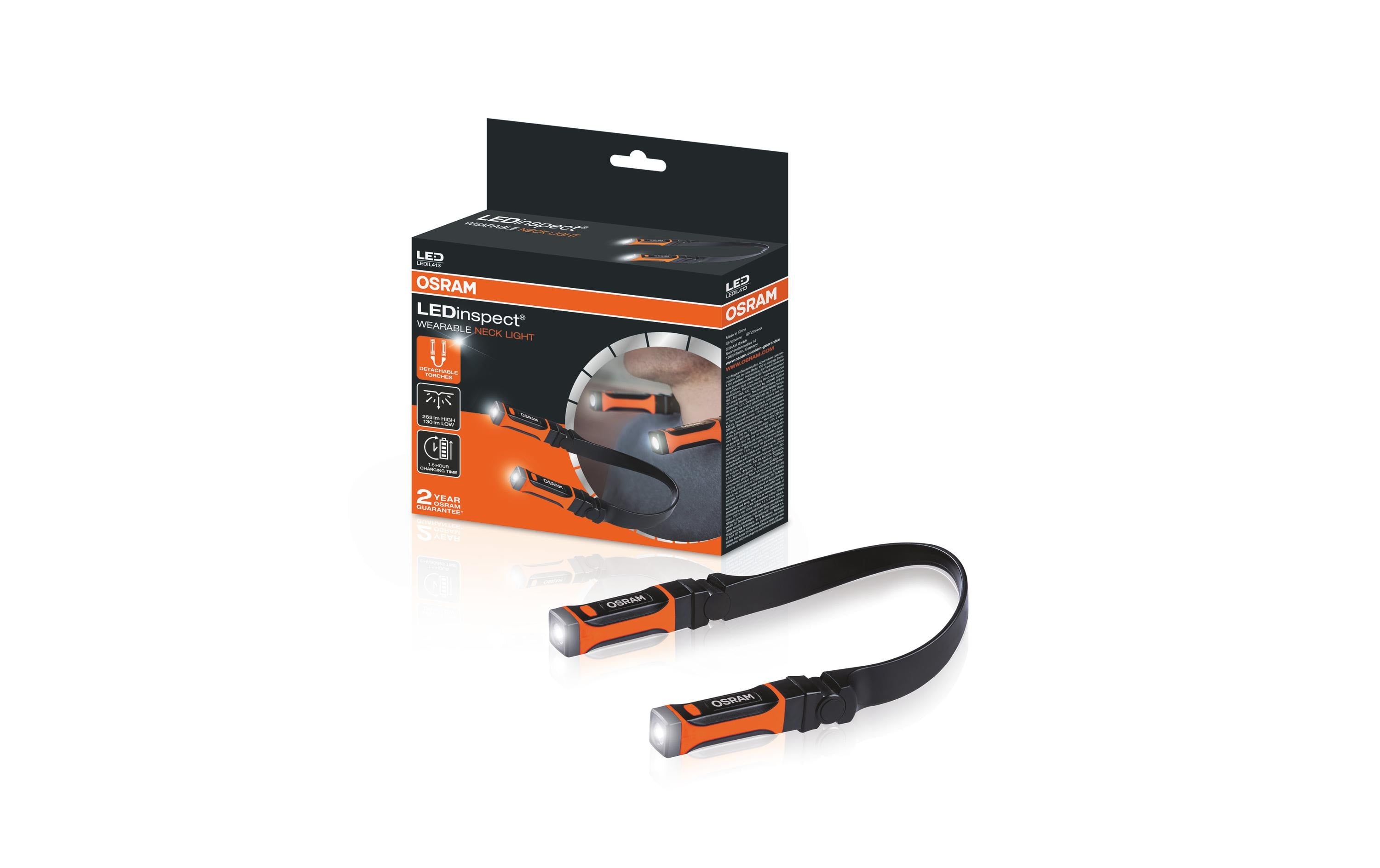 Osram Stirnlampe – 265 lm, variable Farbtemperatur, Akkubetrieb – Schwarz