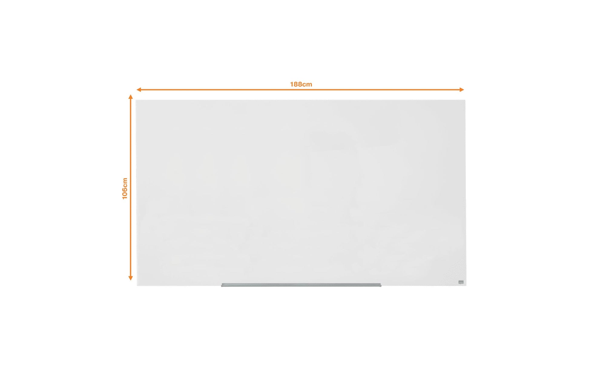 Nobo Whiteboard – 188 × 106 cm, Glas, magnetisch, Wandmontage, inkl. Stift, Magnete, Montagesatz