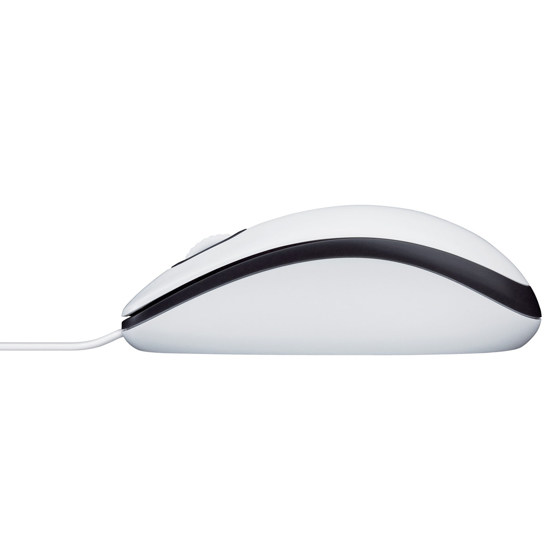 Logitech M100 Maus – kabelgebunden, beidhändig, weiss