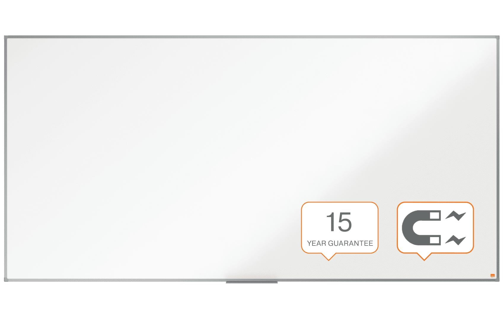 Nobo Whiteboard – 240 × 120 cm, lackierter Stahl, Aluminiumrahmen, inkl. Stiftablage