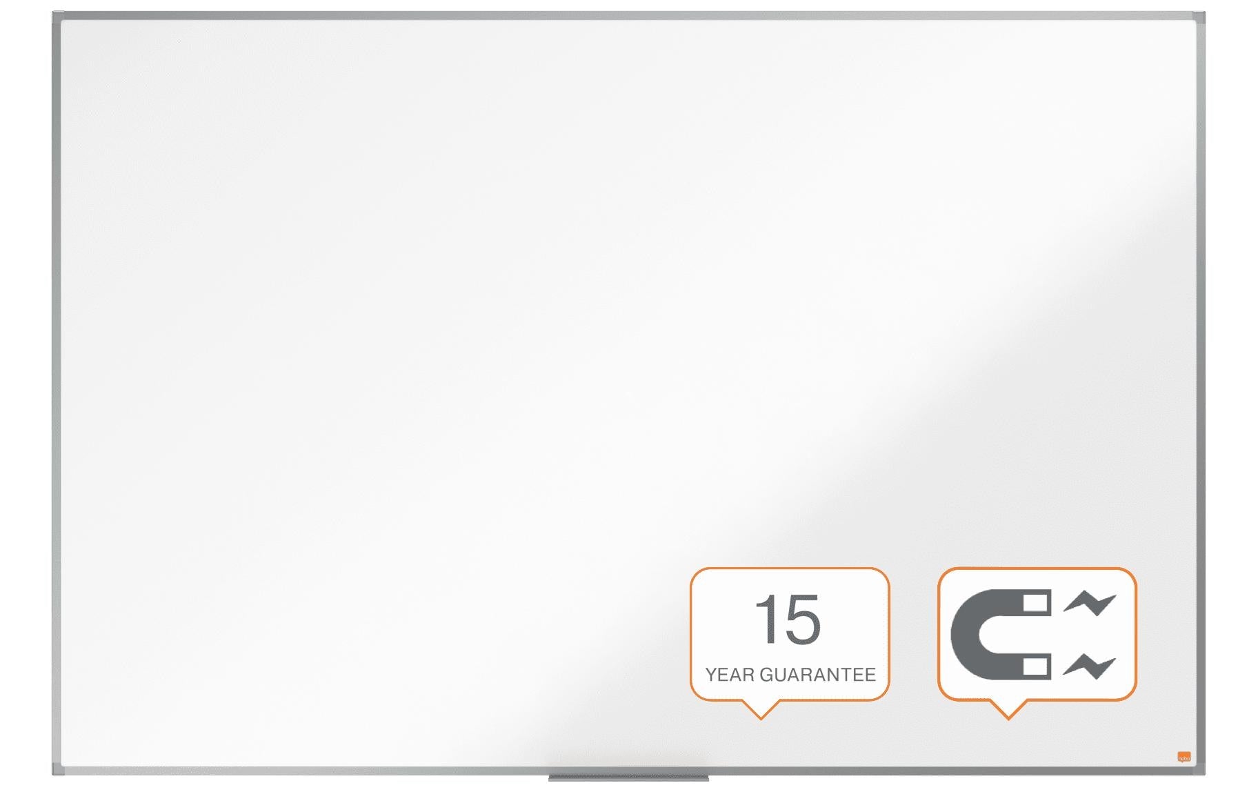 Nobo Whiteboard – 180 × 120 cm, lackierter Stahl, magnetisch, Aluminiumrahmen, Wandmontage