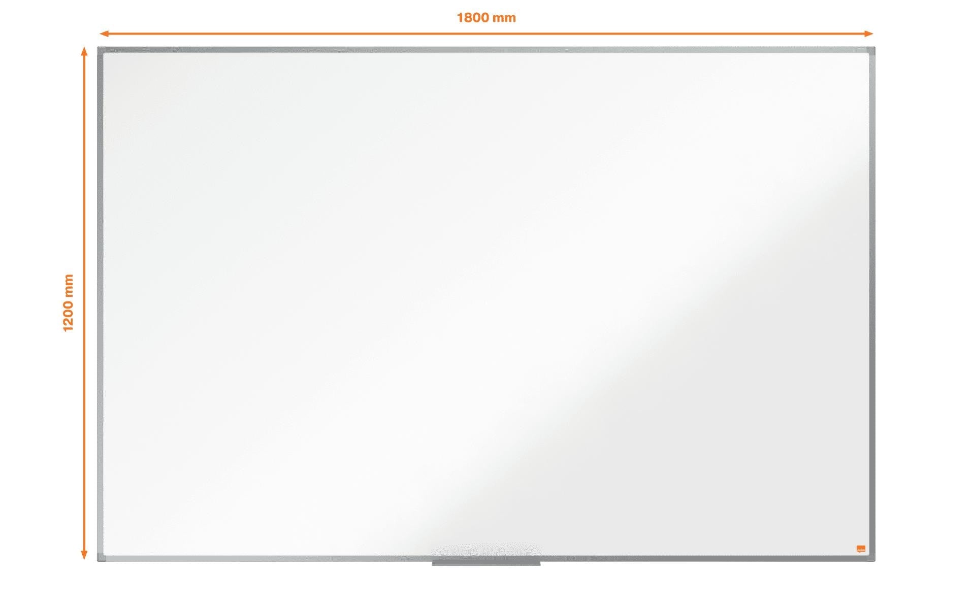 Nobo Whiteboard – 180 × 120 cm, lackierter Stahl, magnetisch, Aluminiumrahmen, Wandmontage